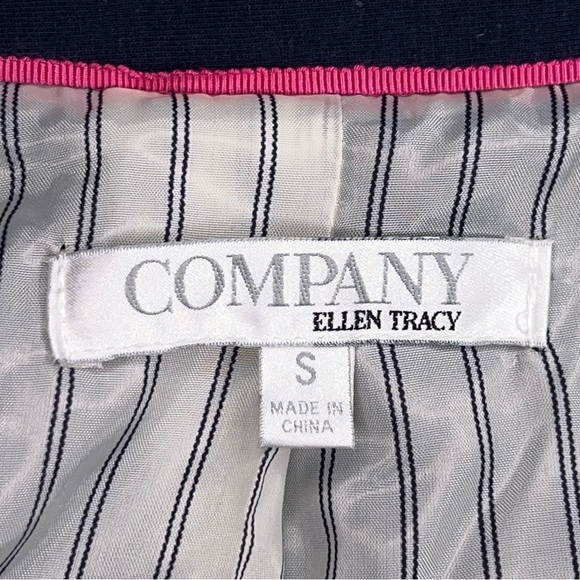 Small Company Ellen Tracy Blue Stretch Lined Blazer Womens Button Closure - Picture 12 of 14